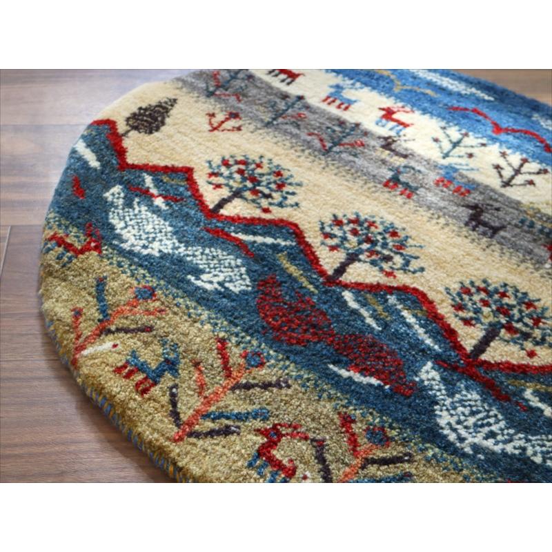 ギャッベ 円形　直径63cm 山の見える自然風景　生命の樹 | ブランド登録なし | 04