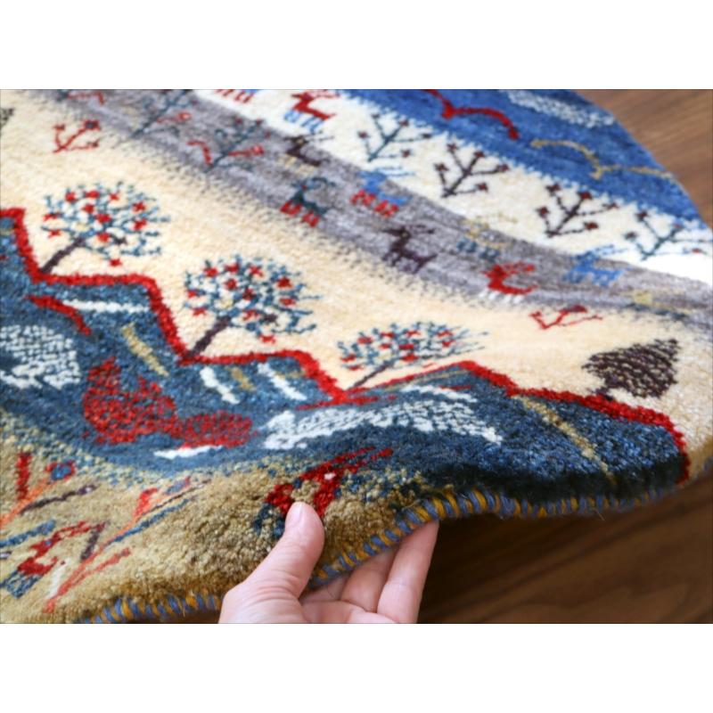 ギャッベ 円形　直径63cm 山の見える自然風景　生命の樹 | ブランド登録なし | 05