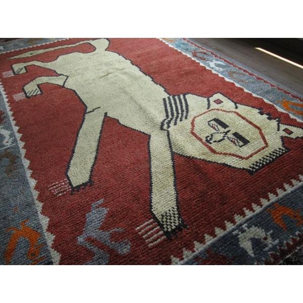 オールドエリアラグ / ペルシャ 絨毯 カシュカイ族 ギャッベ 195×130cm