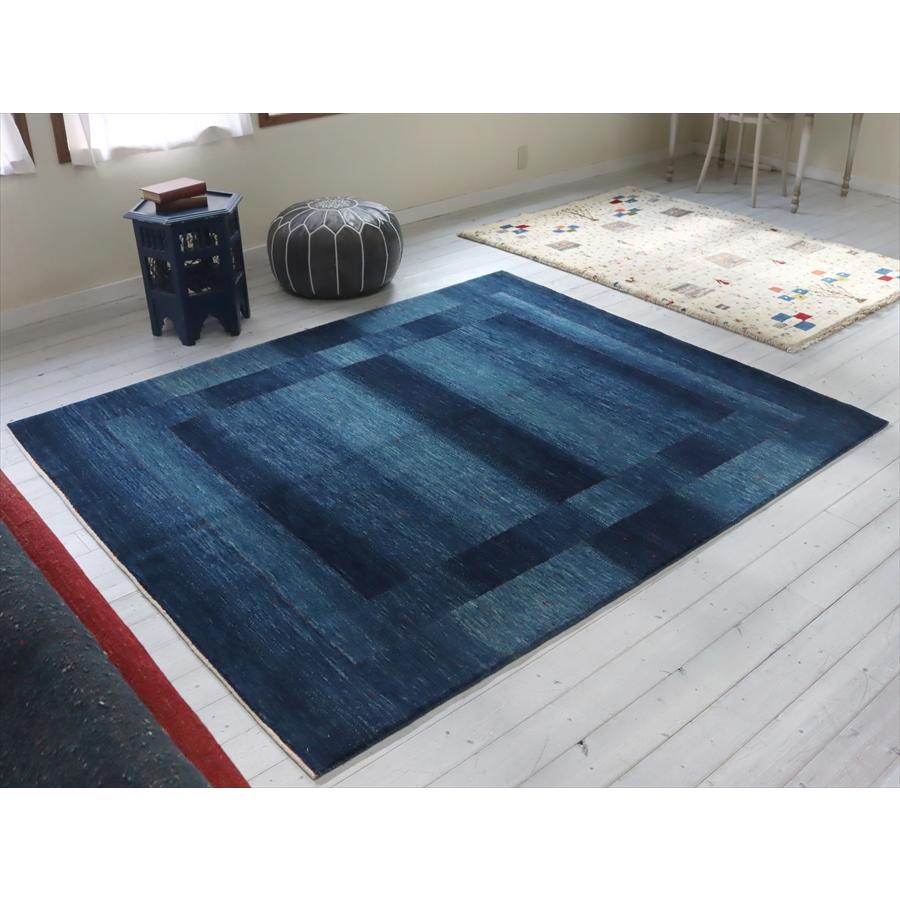 ギャッベ バナフシェ 216x179cm ブルーのグラデーション | ブランド登録なし | 01