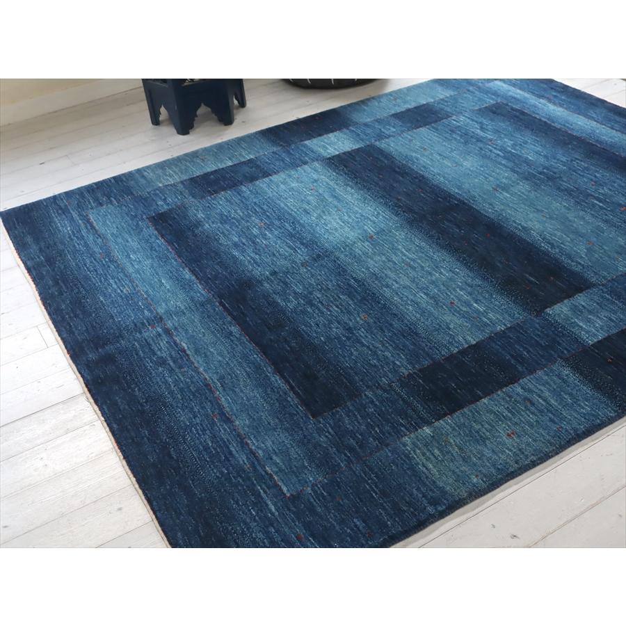 ギャッベ バナフシェ 216x179cm ブルーのグラデーション | ブランド登録なし | 03