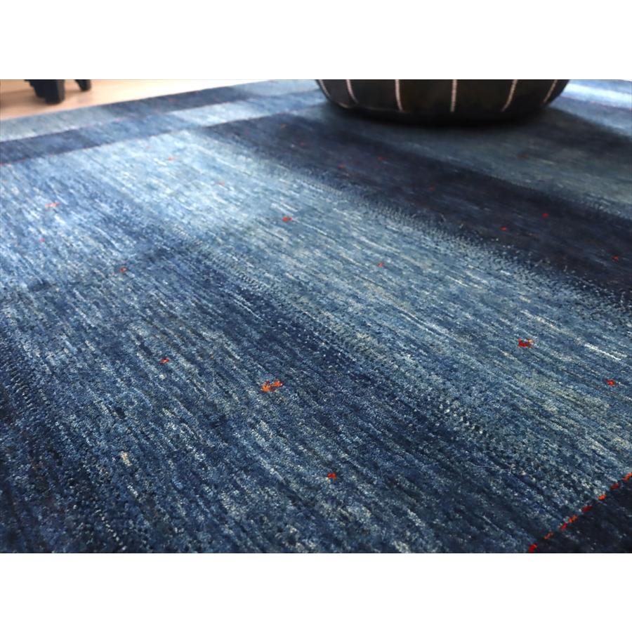 ギャッベ バナフシェ 216x179cm ブルーのグラデーション | ブランド登録なし | 06