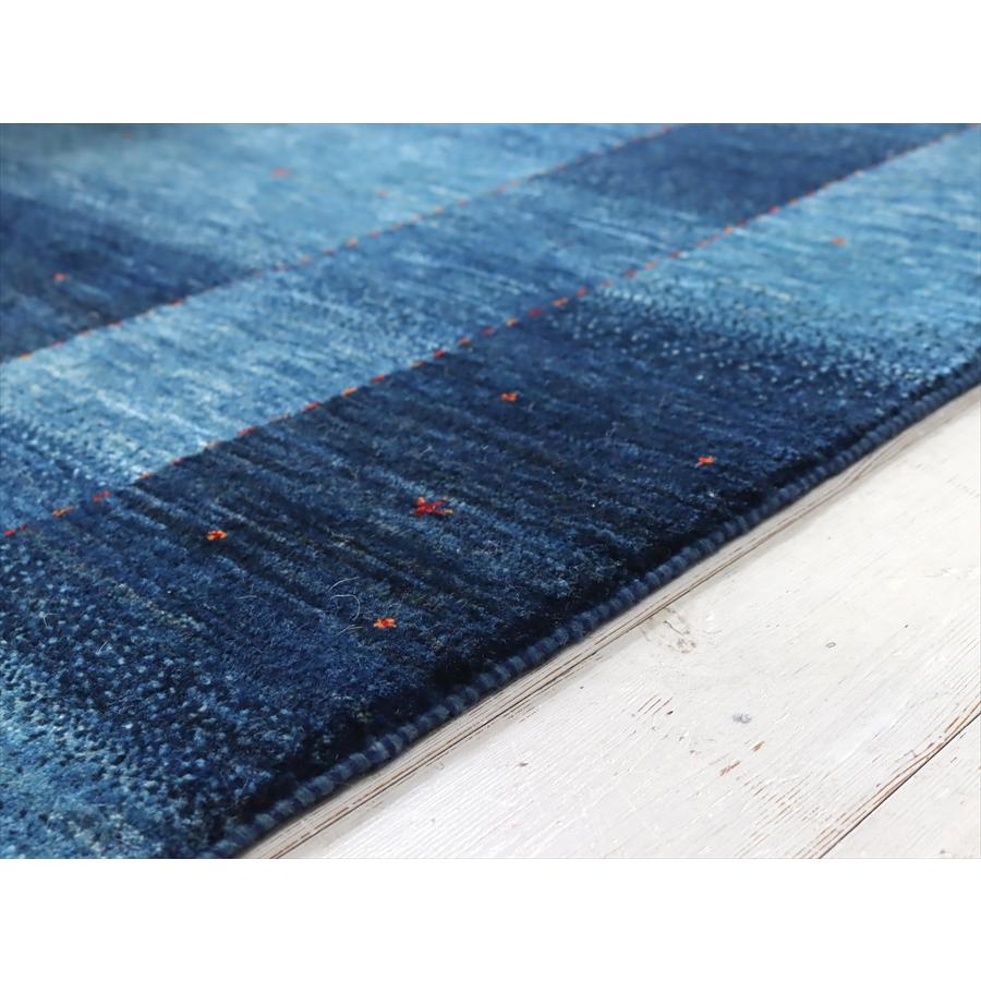 ギャッベ バナフシェ 216x179cm ブルーのグラデーション | ブランド登録なし | 07