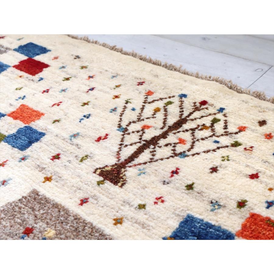 ギャッベ カシュカイ族の手織り 178x127cm ナチュラルアイボリー 自然風景 | ブランド登録なし | 05