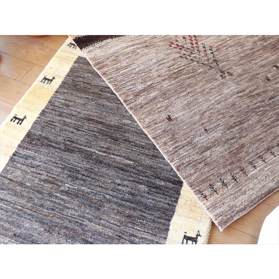 ギャッベ カシュカイ族の手織り 150x99cm グレー&ナチュラルアイボリー | ブランド登録なし | 11