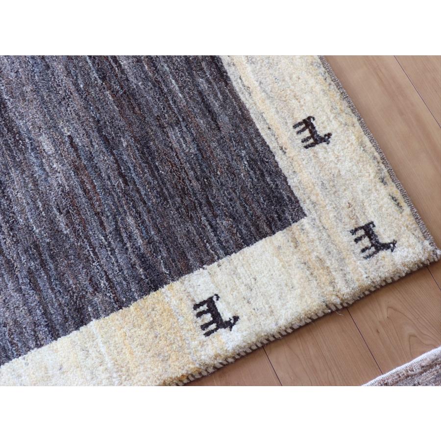 ギャッベ カシュカイ族の手織り 150x99cm グレー&ナチュラルアイボリー | ブランド登録なし | 05