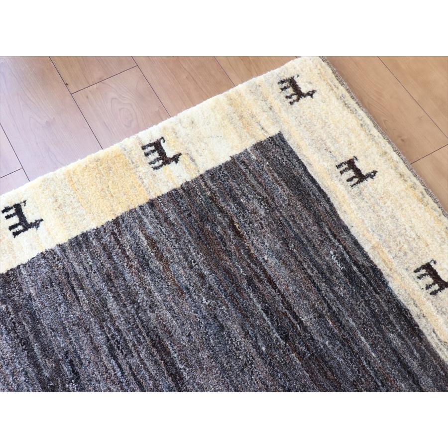 ギャッベ カシュカイ族の手織り 150x99cm グレー&ナチュラルアイボリー | ブランド登録なし | 06