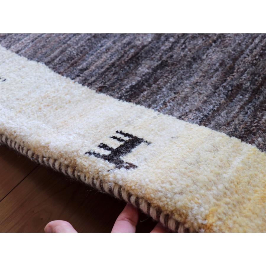 ギャッベ カシュカイ族の手織り 150x99cm グレー&ナチュラルアイボリー | ブランド登録なし | 08