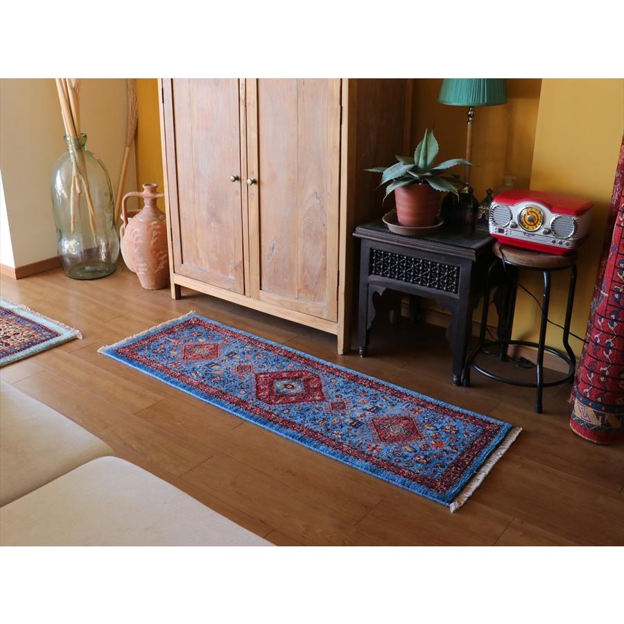 ギャッベ　Luribaft/ルリバフ 153x50cm 緻密な織り　ミニランナー　クラシックデザイン　メダリオン | ブランド登録なし | 01
