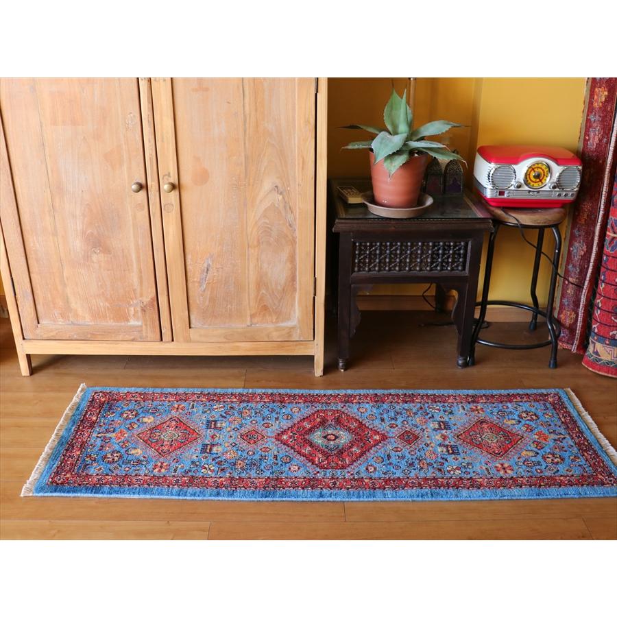 ギャッベ　Luribaft/ルリバフ 153x50cm 緻密な織り　ミニランナー　クラシックデザイン　メダリオン | ブランド登録なし | 02