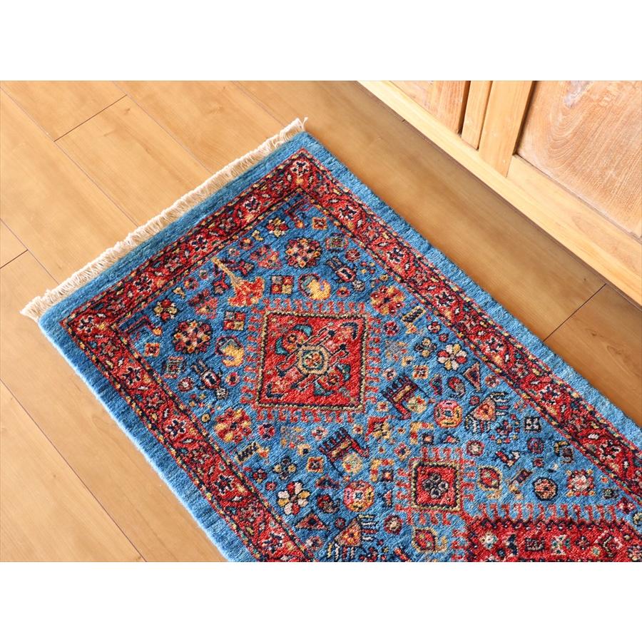ギャッベ　Luribaft/ルリバフ 153x50cm 緻密な織り　ミニランナー　クラシックデザイン　メダリオン | ブランド登録なし | 03
