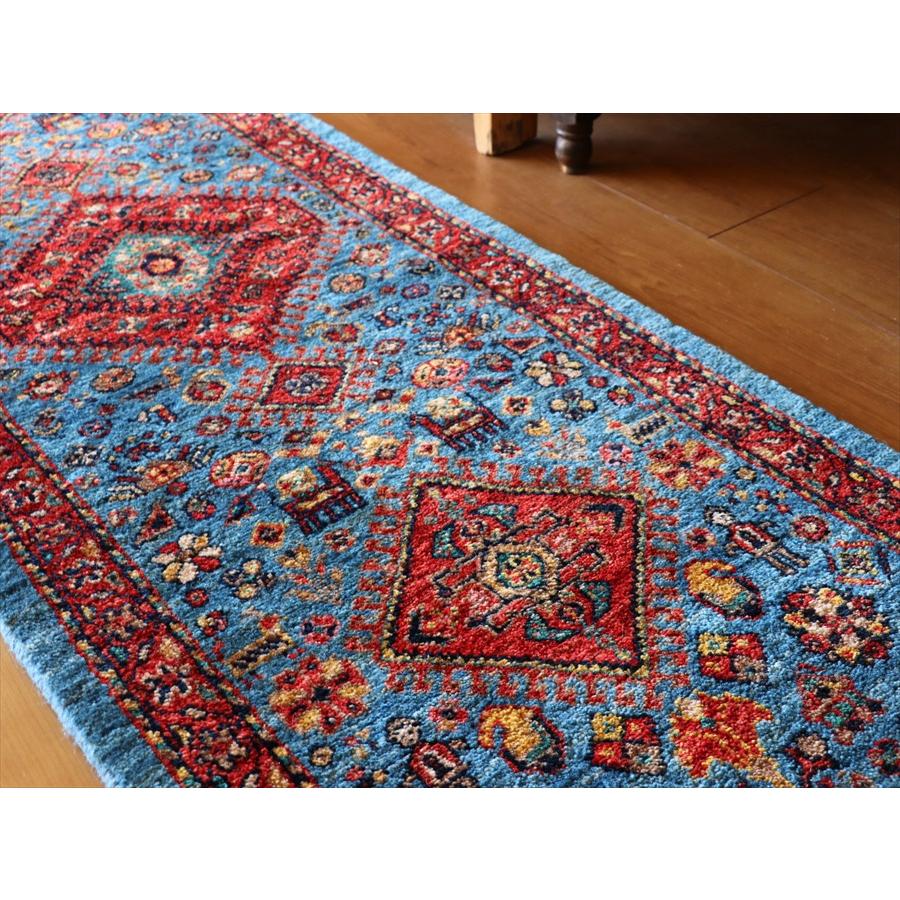 ギャッベ　Luribaft/ルリバフ 153x50cm 緻密な織り　ミニランナー　クラシックデザイン　メダリオン | ブランド登録なし | 04