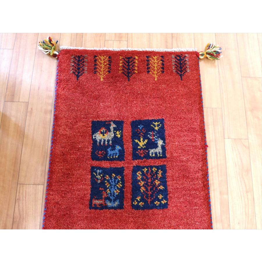 ギャッベ 玄関マットサイズ 78x48cm タイルデザイン レッド | ブランド登録なし | 02