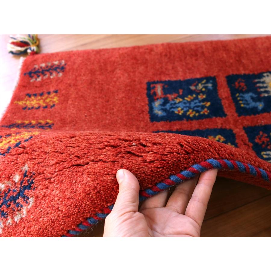 ギャッベ 玄関マットサイズ 78x48cm タイルデザイン レッド | ブランド登録なし | 04