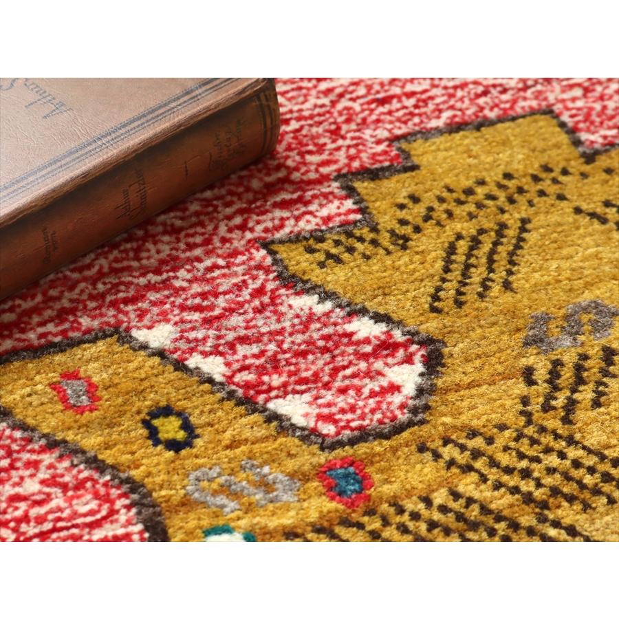 ライオンギャッベ カシュカイ族の手織りラグ 142x101cm 吠えるライオン | ブランド登録なし | 08