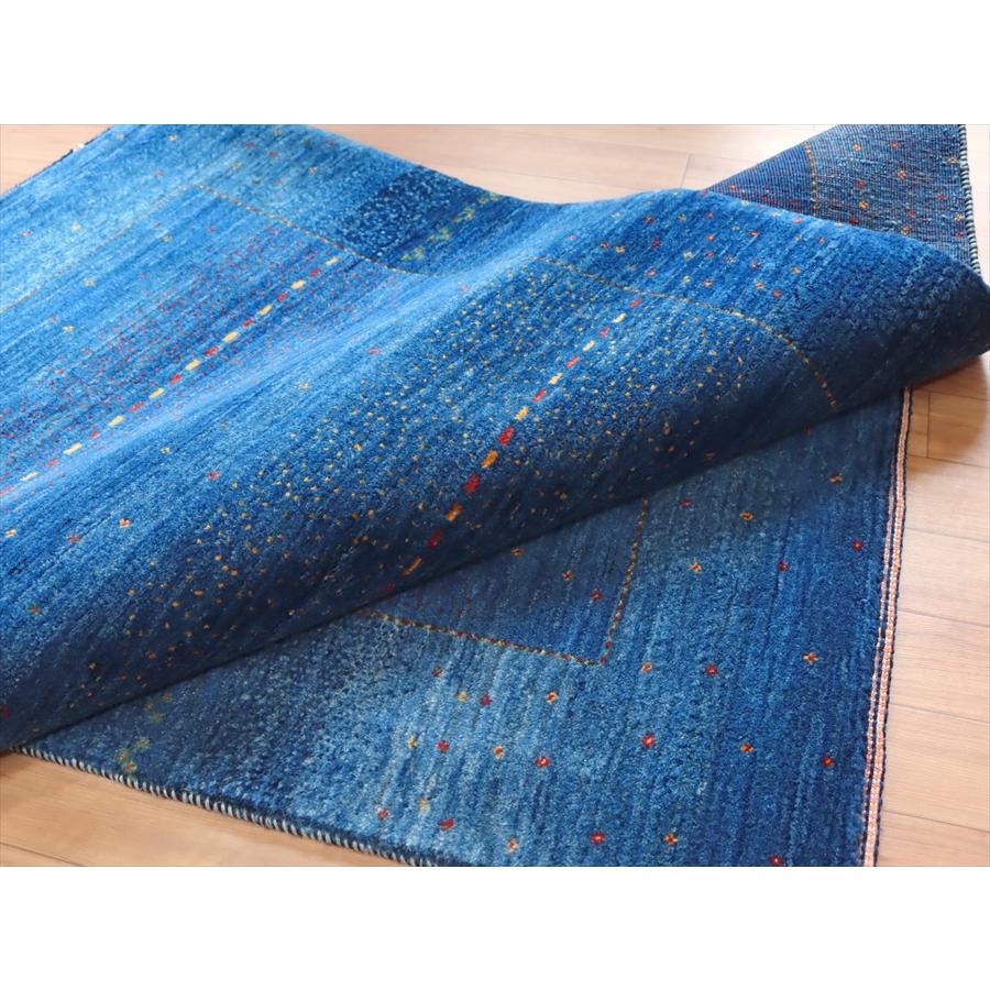 ギャッベ ロリアタシュ 最高級の細かな織り 132x88cm ブルーグラデーション イラン【OUTLET】 | ブランド登録なし | 10