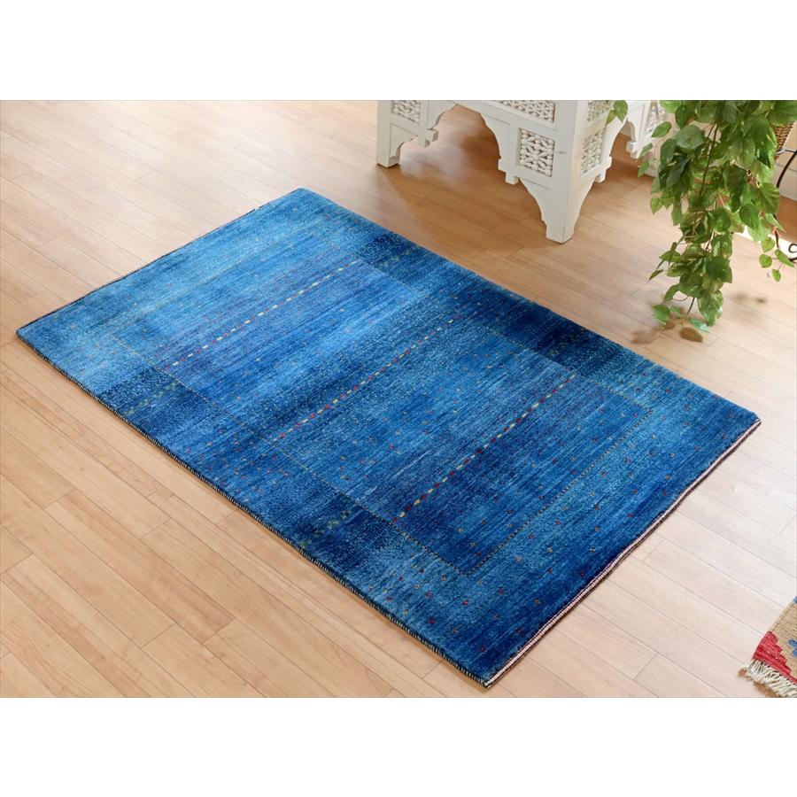 ギャッベ ロリアタシュ 最高級の細かな織り 132x88cm ブルーグラデーション イラン【OUTLET】 | ブランド登録なし | 04