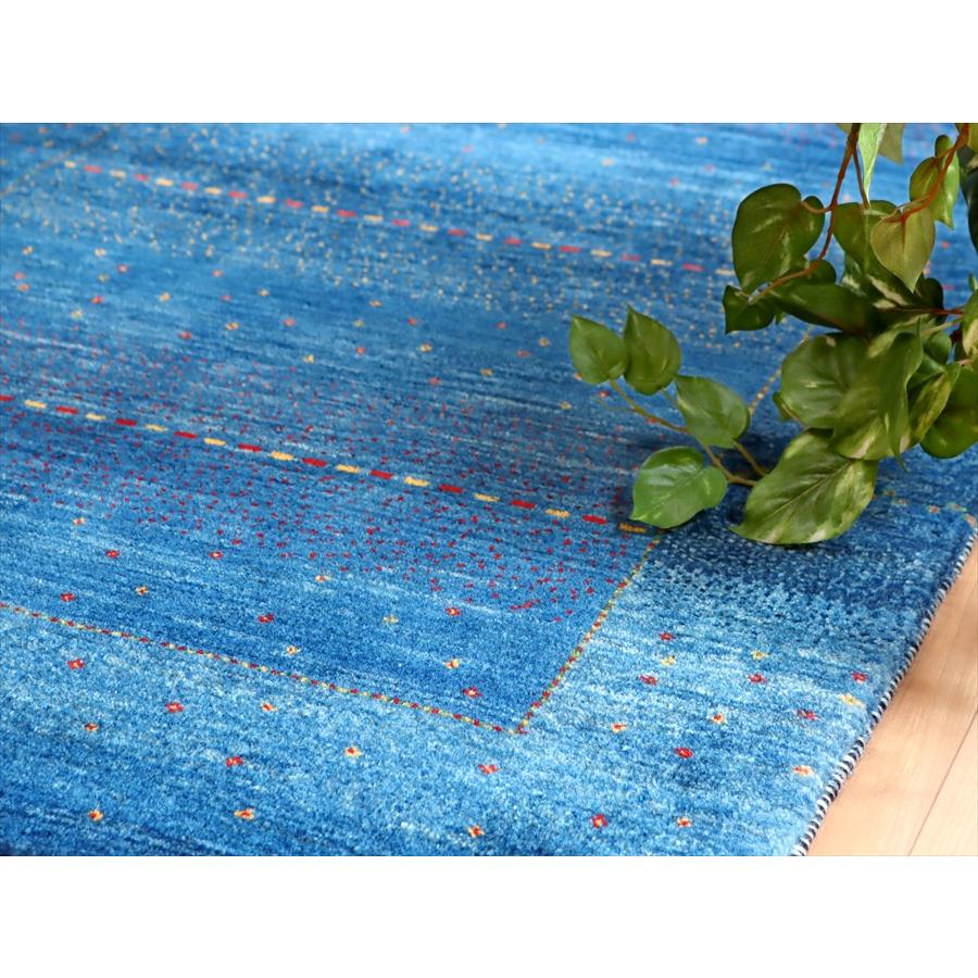 ギャッベ ロリアタシュ 最高級の細かな織り 132x88cm ブルーグラデーション イラン【OUTLET】 | ブランド登録なし | 06