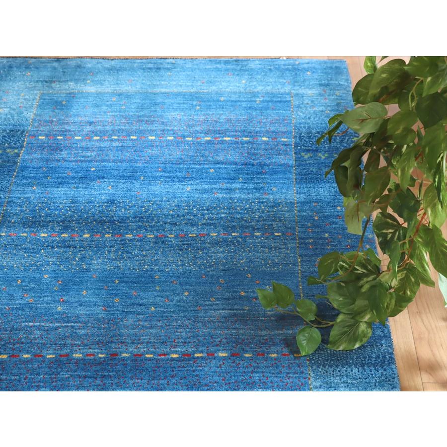 ギャッベ ロリアタシュ 最高級の細かな織り 132x88cm ブルーグラデーション イラン【OUTLET】 | ブランド登録なし | 07