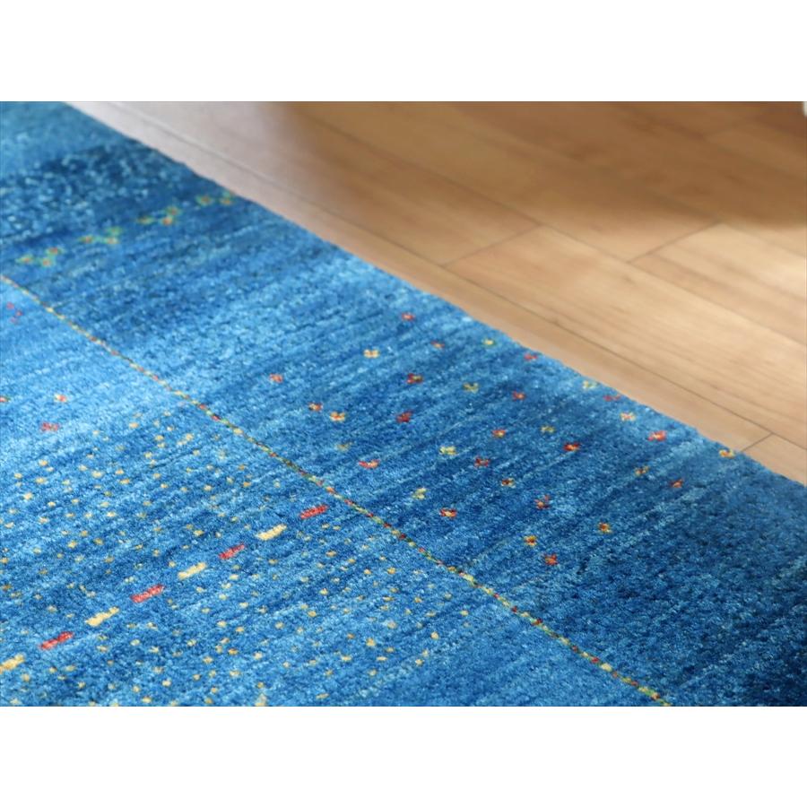 ギャッベ ロリアタシュ 最高級の細かな織り 132x88cm ブルーグラデーション イラン【OUTLET】 | ブランド登録なし | 09