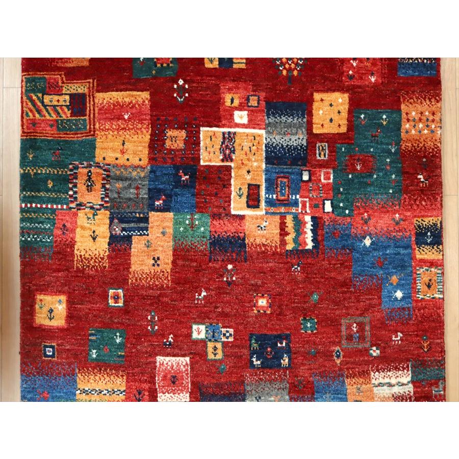 ギャッベ ノウバフト 細かな織り  123x81cm 玄関マット  レッドモザイク | ブランド登録なし | 03