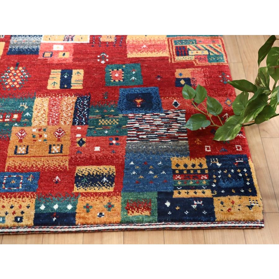 ギャッベ ノウバフト 細かな織り  123x81cm 玄関マット  レッドモザイク | ブランド登録なし | 05