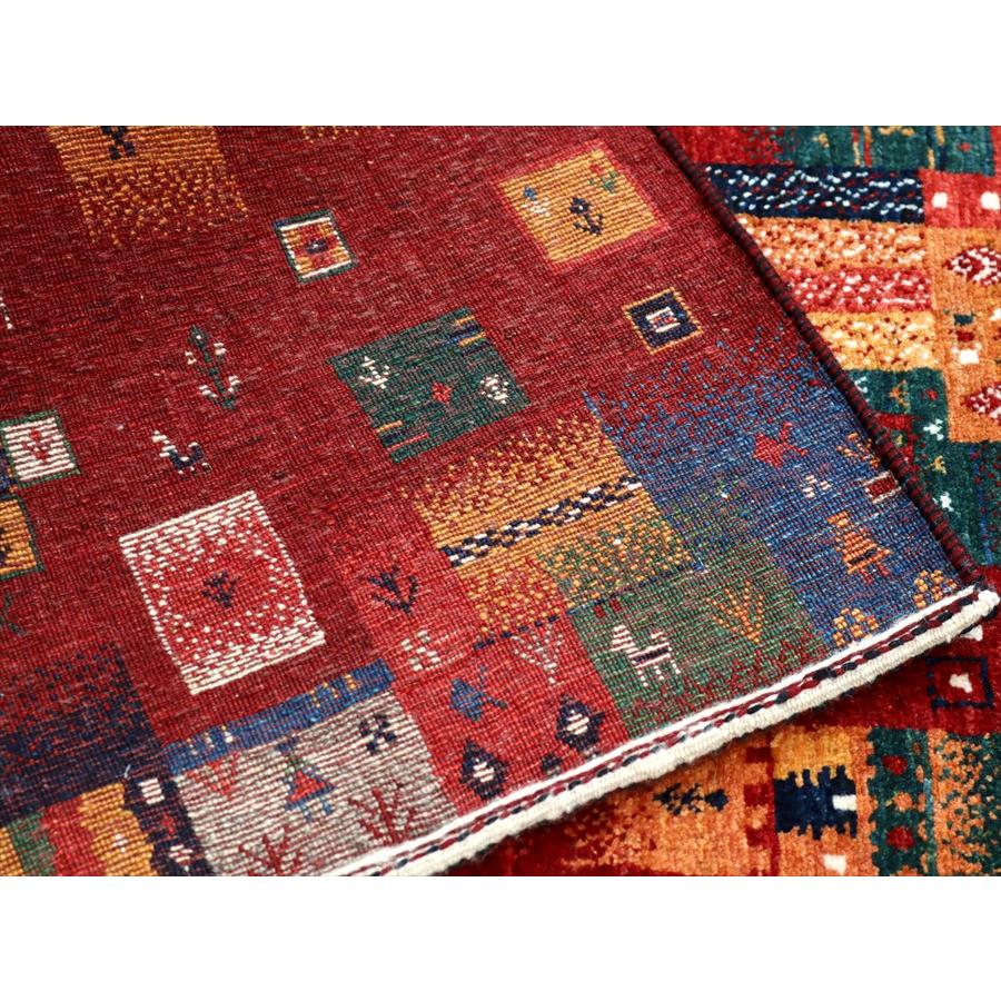 ギャッベ ノウバフト 細かな織り  123x81cm 玄関マット  レッドモザイク | ブランド登録なし | 09