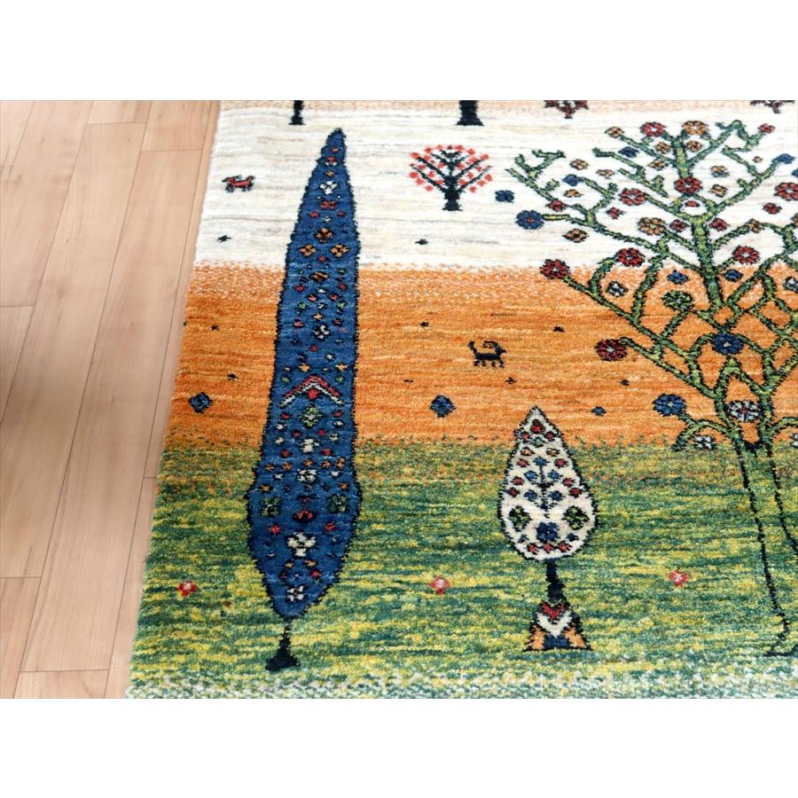 手織りラグ ギャッベ イラン産 180x111cm 花咲く木々 Banafsheh | ブランド登録なし | 03