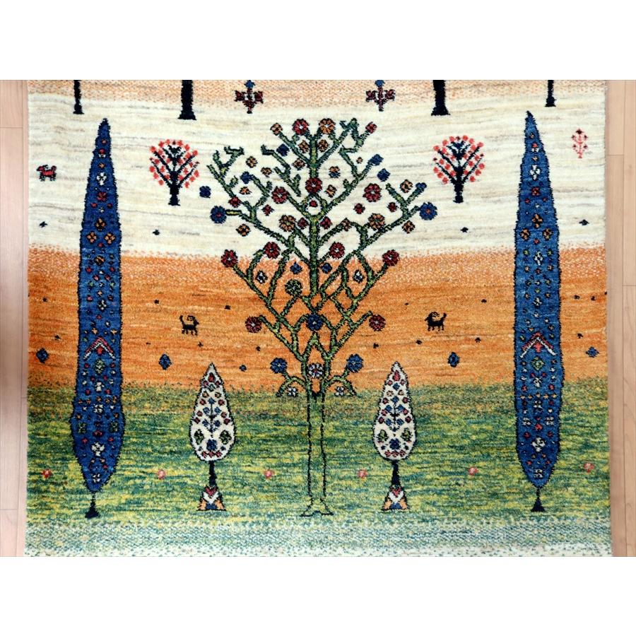 手織りラグ ギャッベ イラン産 180x111cm 花咲く木々 Banafsheh | ブランド登録なし | 05