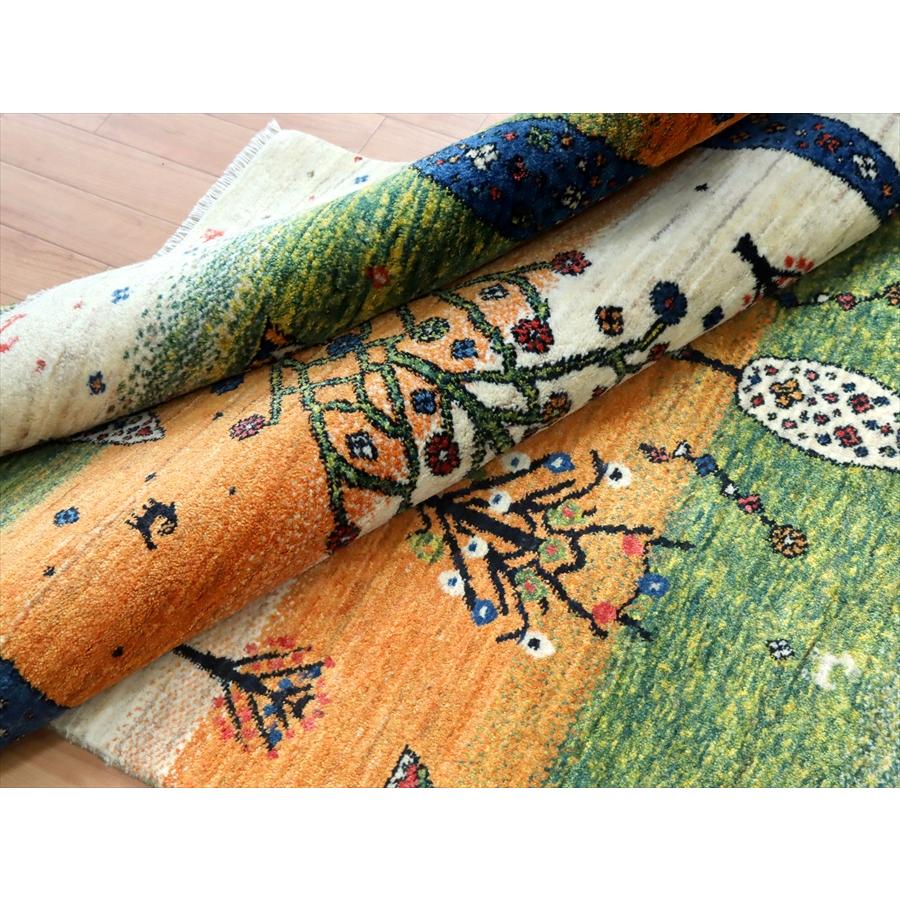 手織りラグ ギャッベ イラン産 180x111cm 花咲く木々 Banafsheh | ブランド登録なし | 09