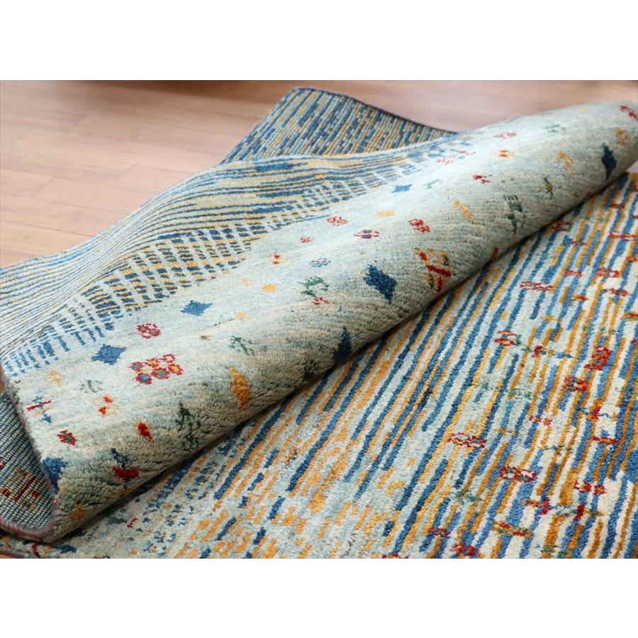 イラン産ギャッベ ノマド  167x100cm 淡いブルー　抽象的な風景 | ブランド登録なし | 09