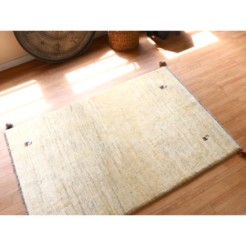 ギャッベ ナチュラルアイボリー 148x99cm アクセントラグサイズ　動物モチーフ | ブランド登録なし | 02