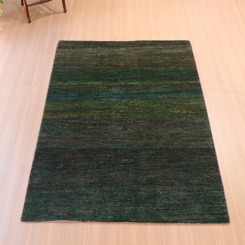 ギャッベ イランの手織りラグ 186x125cm ダークグリーン | ブランド登録なし