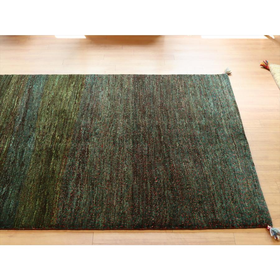 ギャッベ イランの手織りラグ 186x125cm ダークグリーン | ブランド登録なし | 02