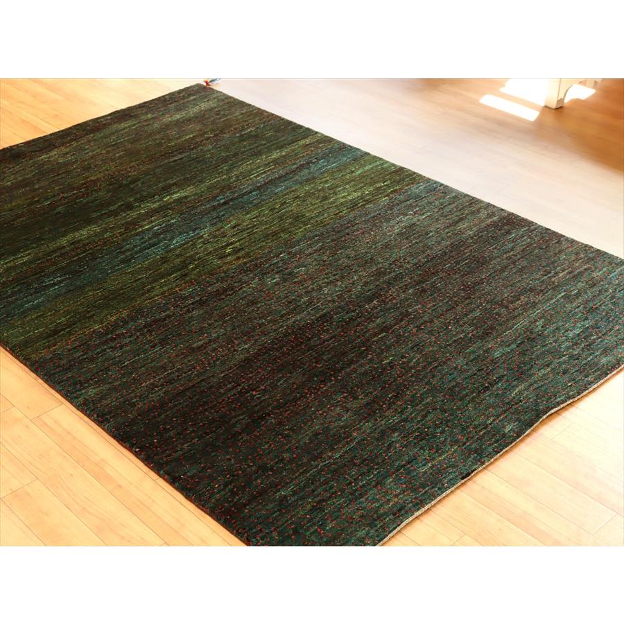 ギャッベ イランの手織りラグ 186x125cm ダークグリーン | ブランド登録なし | 04