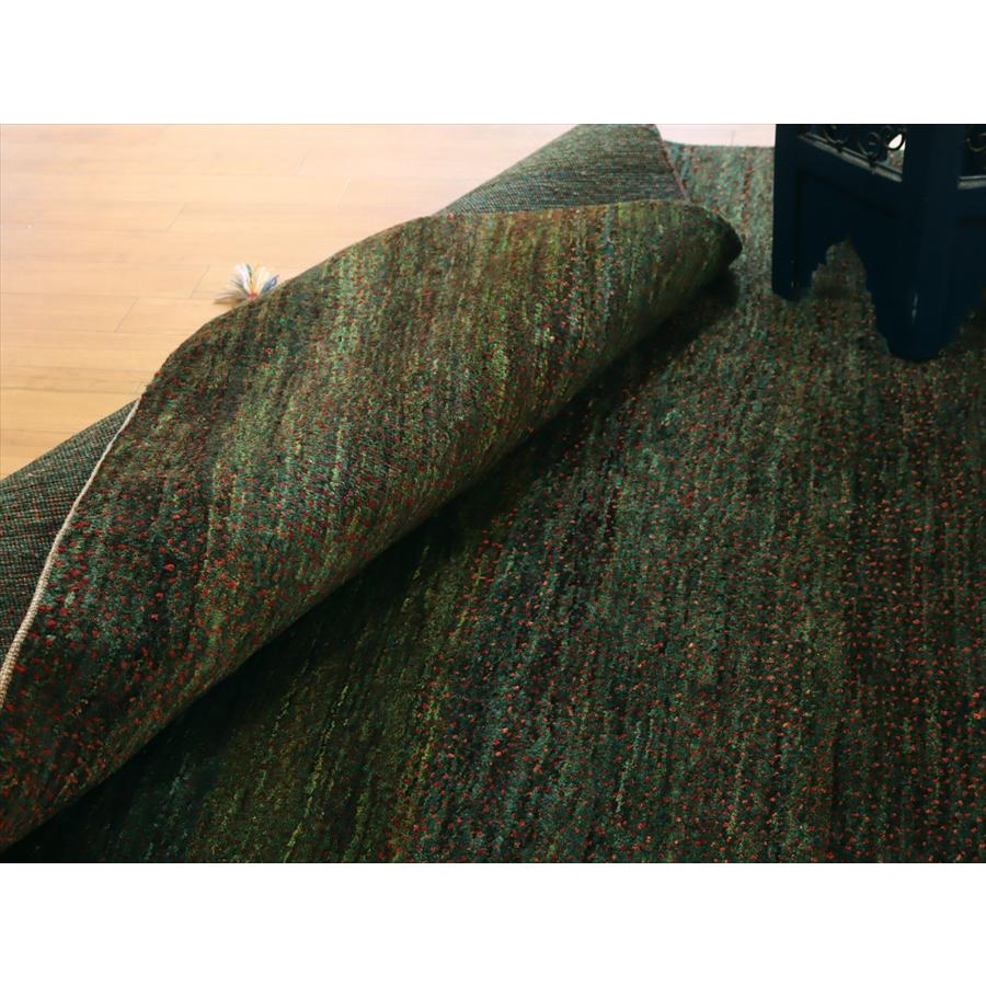 ギャッベ イランの手織りラグ 186x125cm ダークグリーン | ブランド登録なし | 07
