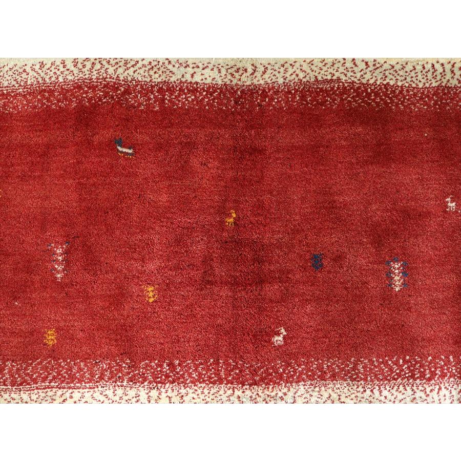 ギャッベ カシュカイ族の手織りラグ 189x154cm レッド&アイボリー | ブランド登録なし | 09