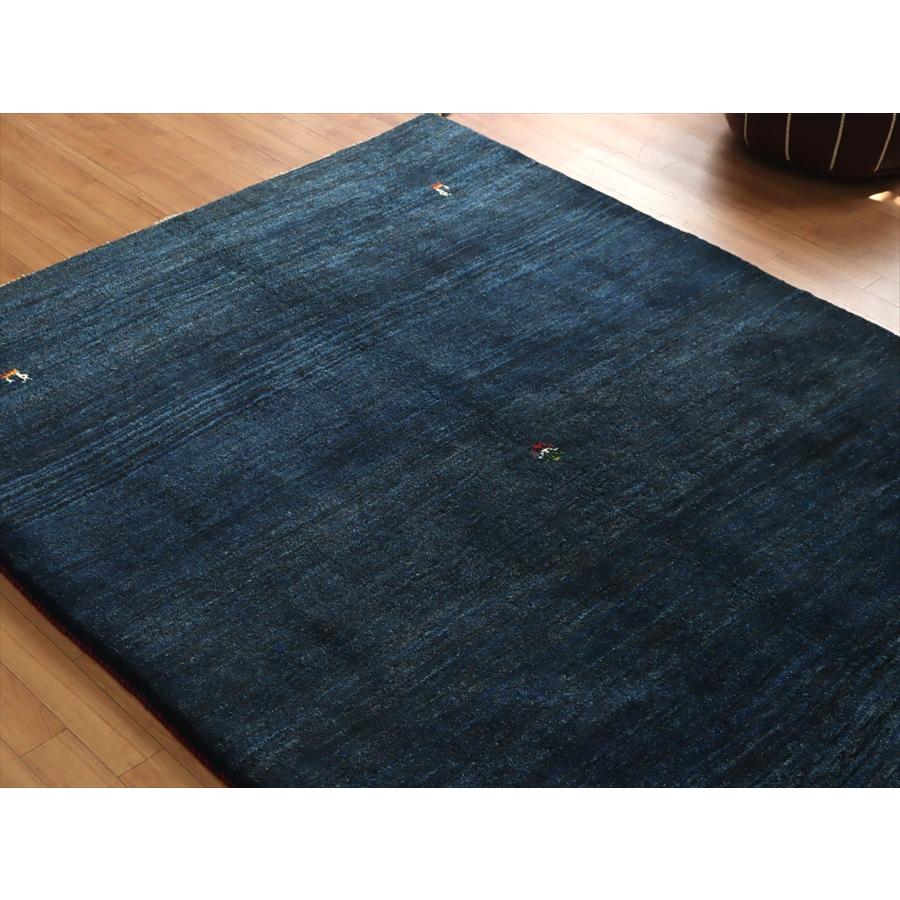 ギャッベ イランの手織りラグ 193x156cm ブルーグラデーション シンプルデザイン | ブランド登録なし | 03