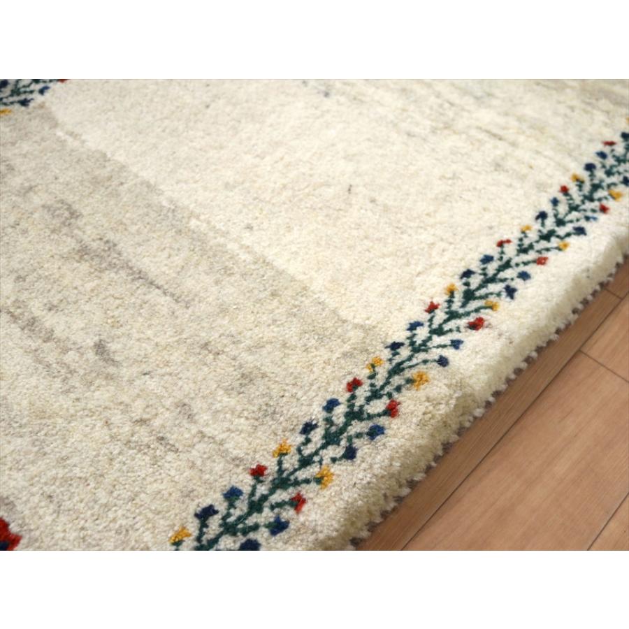 イランの手織りラグ ギャッベ 143×51cm ナチュラルアイボリー |  | 03