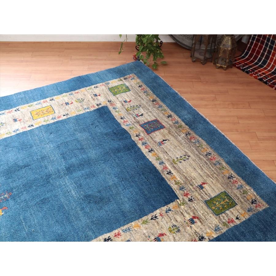 ふかふか毛足の長いギャッベ  240x165cm ブルー＆グレー イラン産手織り | ブランド登録なし | 11