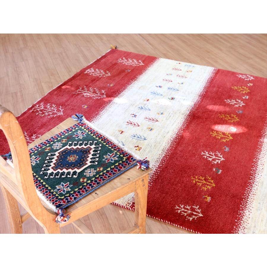 ギャッベ イラン産手織り 240x165cm レッド＆ナチュラル　生命の樹 | ブランド登録なし | 02