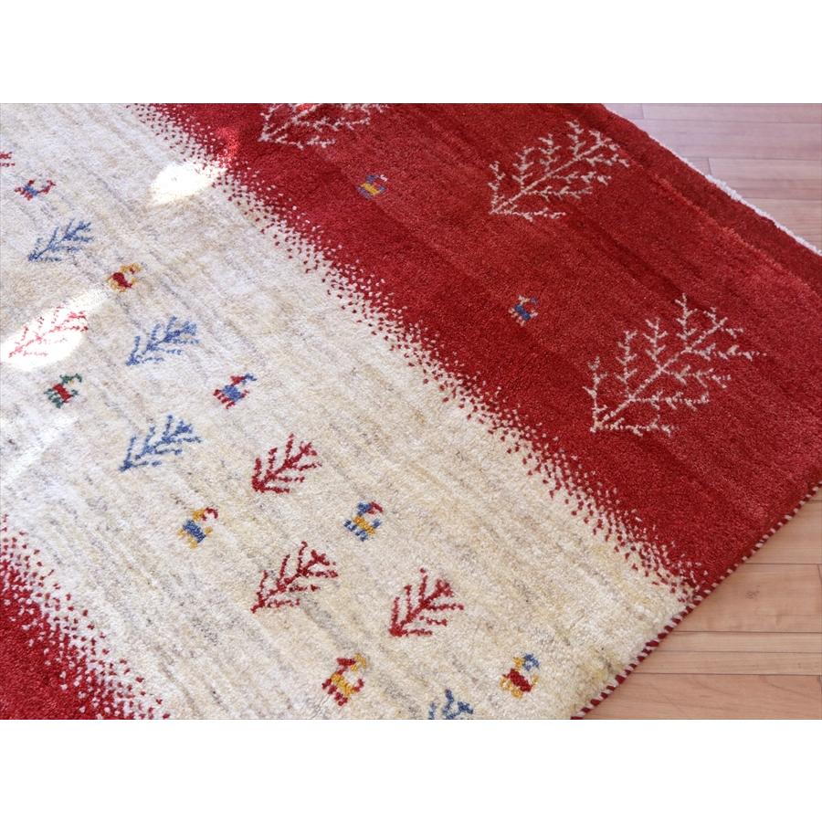 ギャッベ イラン産手織り 240x165cm レッド＆ナチュラル　生命の樹 | ブランド登録なし | 03