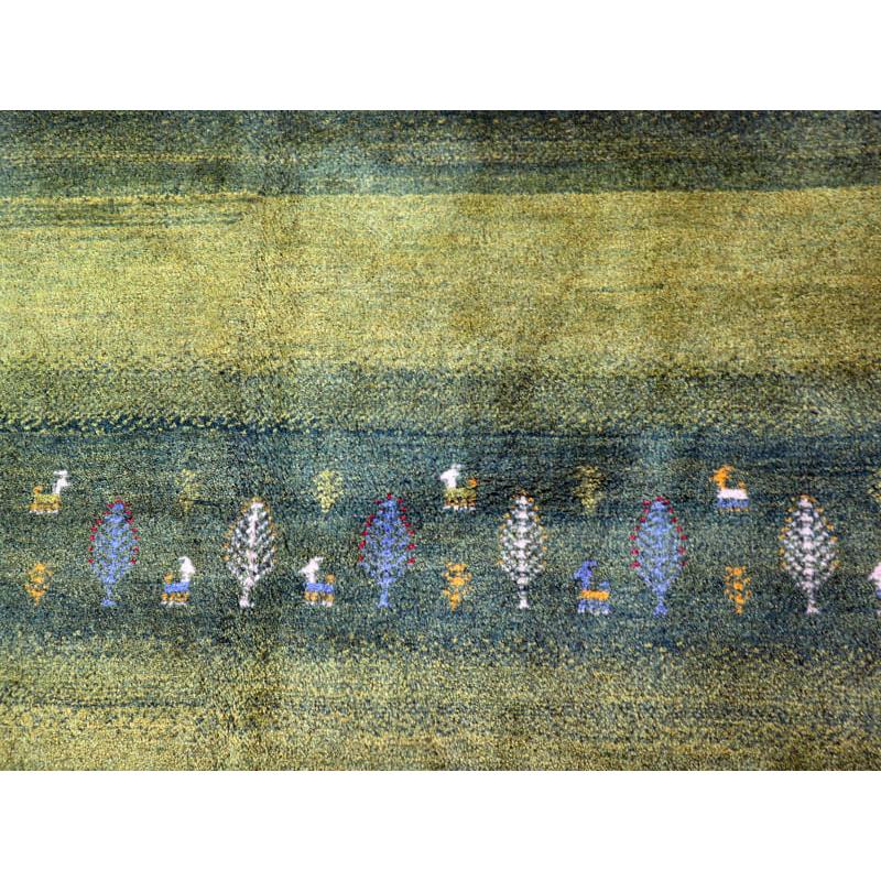 ギャッベ イラン産手織り 190x150cm グリーングラデーション 毛足の長いふかふかな織り | ブランド登録なし | 10