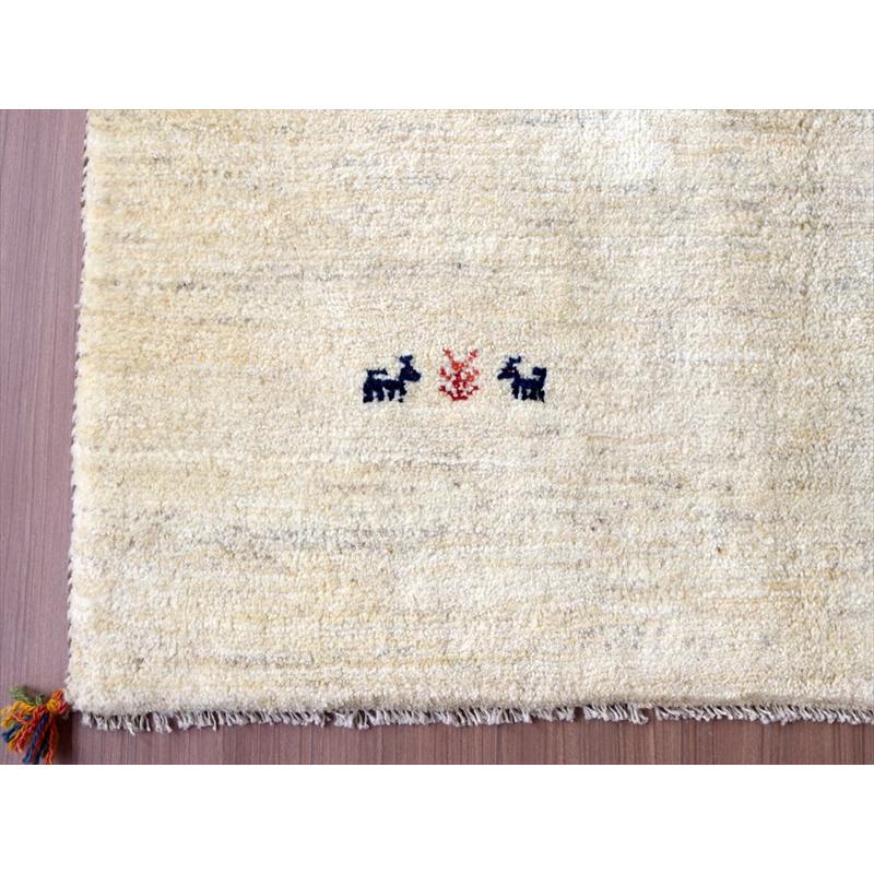 ギャッベ Gabbeh イラン産 手織りラグ 254x190cm ナチュラルアイボリー 毛足の長いふかふかな織り | ブランド登録なし | 06