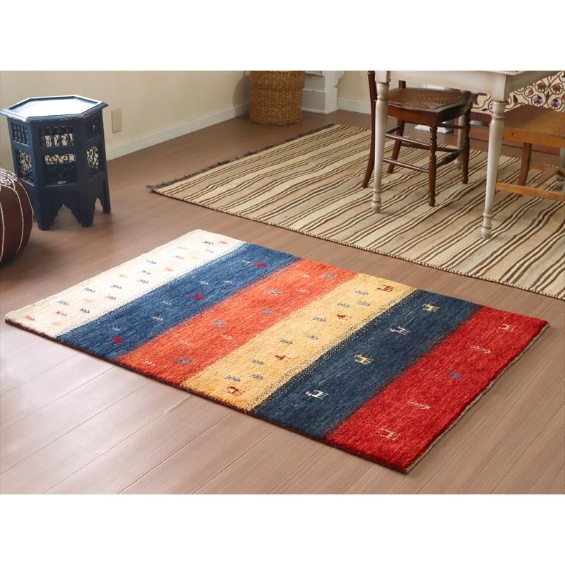 ギャッベ リズバフト　細かな織り 151x105cm ６色のレインボーカラー | ブランド登録なし | 01