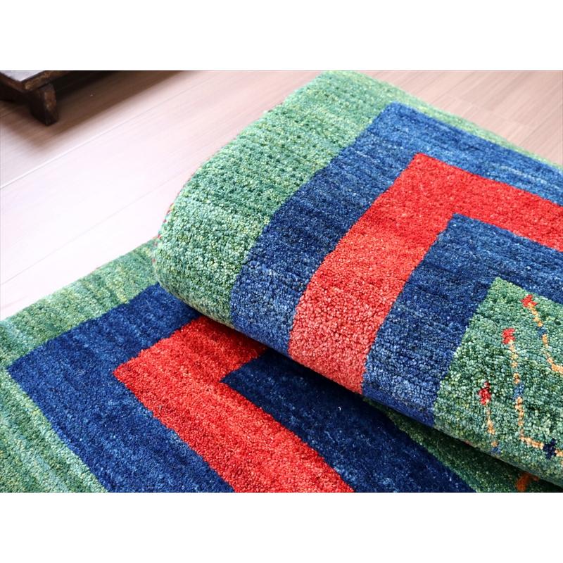 ギャッベ 生命の樹 156x95cm グリーン イランの手織りラグ | ブランド登録なし | 08