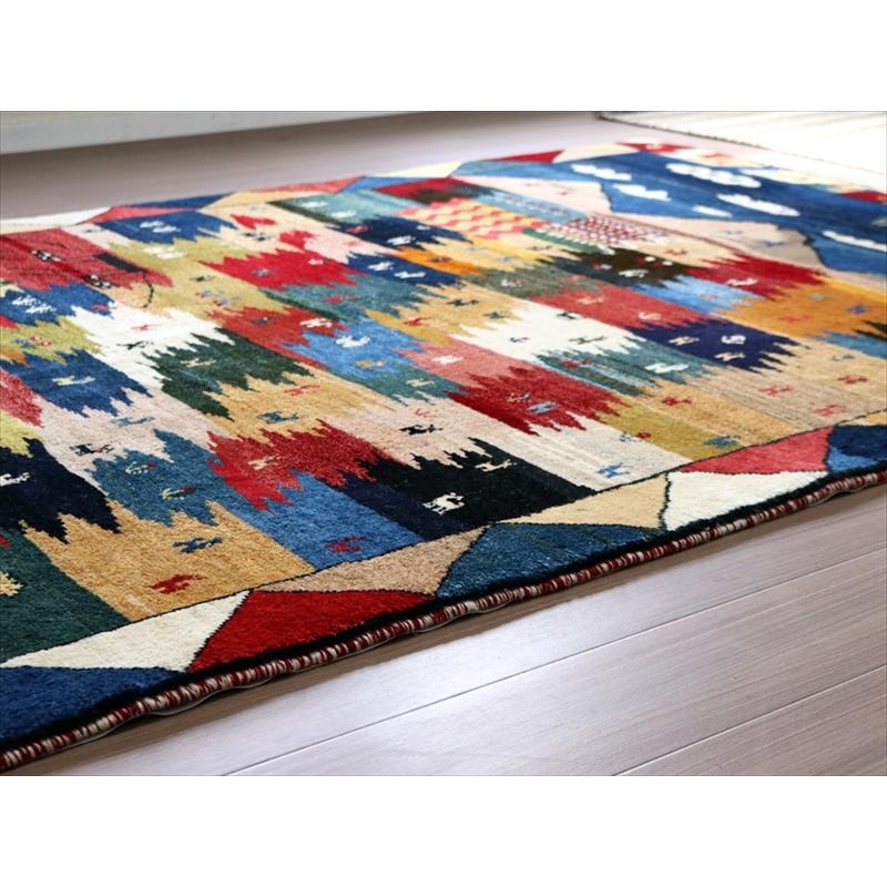 ギャッベ　イラン産 ランドスケープ 239x160cm カシュカイ族の生活風景 | ブランド登録なし | 10