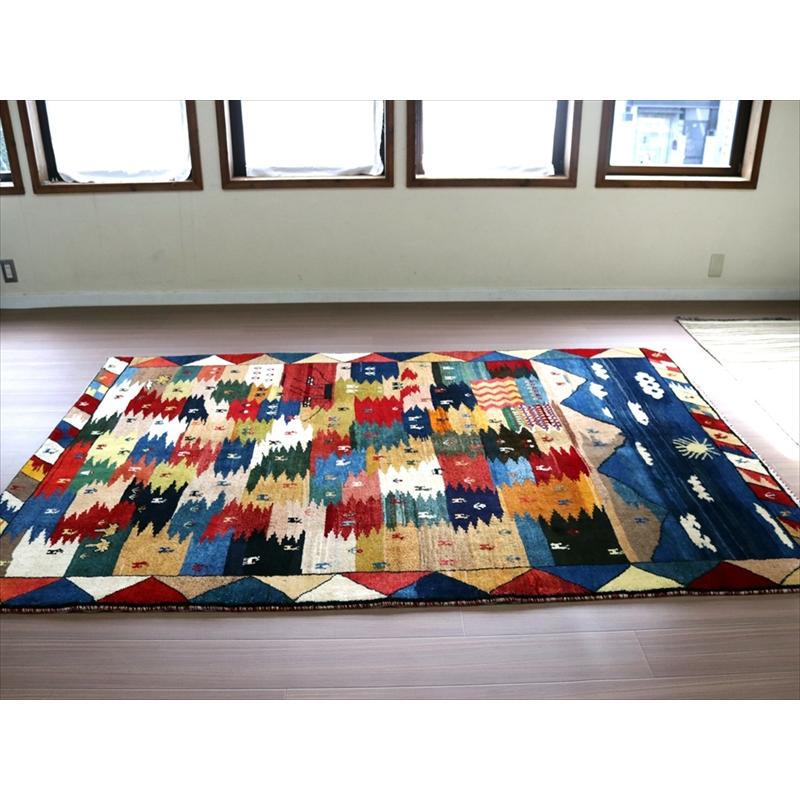 ギャッベ　イラン産 ランドスケープ 239x160cm カシュカイ族の生活風景 | ブランド登録なし | 11