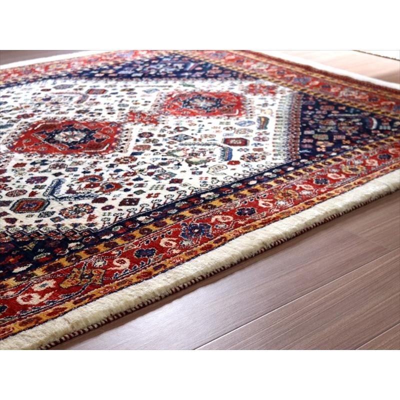 ギャッベ　イラン産 カシュカイ族の手織りラグ  219x153cm 六角メダリオン 細かな織り | ブランド登録なし | 10