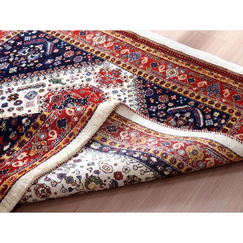 ギャッベ　イラン産 カシュカイ族の手織りラグ  219x153cm 六角メダリオン 細かな織り | ブランド登録なし | 12